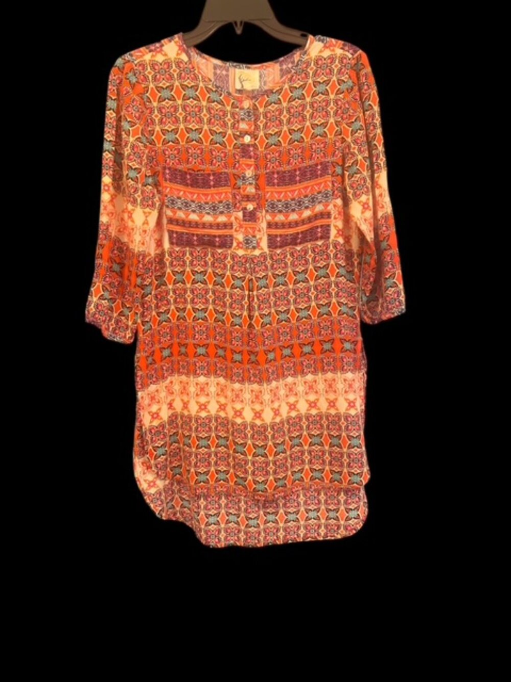 ANTHROPOLOGIE Fig & Flower High-Low Tunic